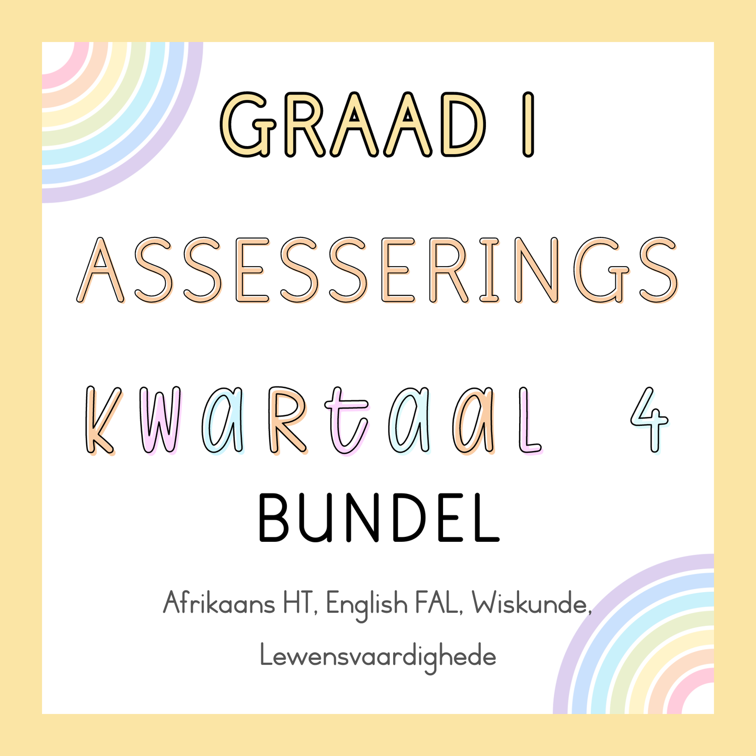 Graad 1 Assesserings Kwartaal 4 Bundel (#2024)