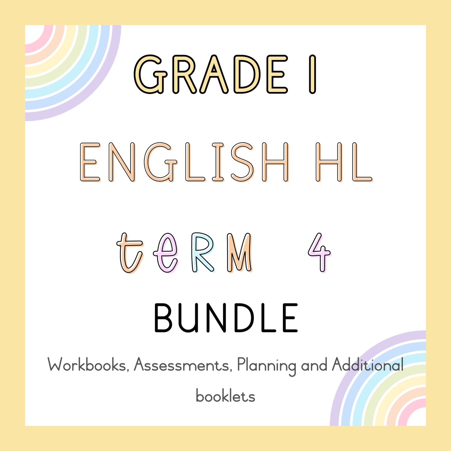 Grade 1 English HL Term 4 Bundle (#2024)