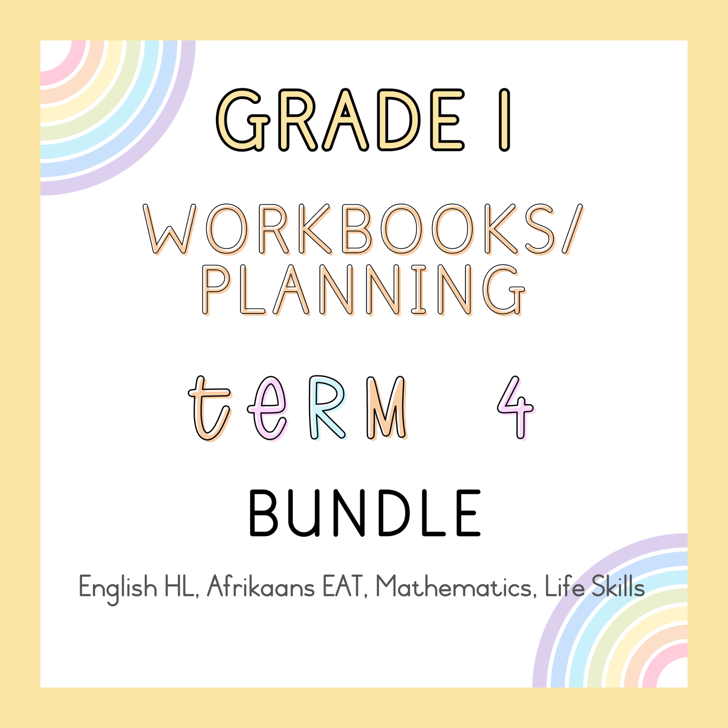 Grade 1 Workbooks and Planning Term 4 Bundle (#2024)