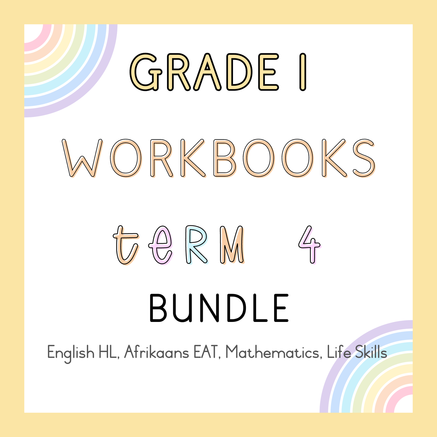 Grade 1 Workbooks Term 4 Bundle (#2024)