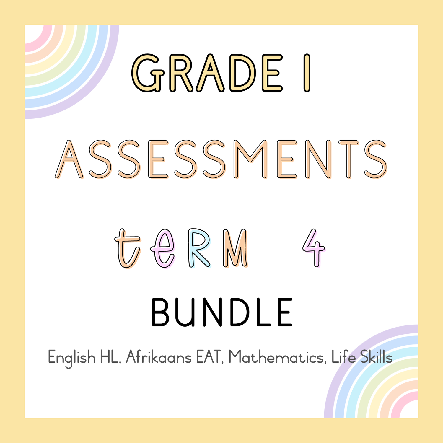 Grade 1 Assessments Term 4 Bundle (#2024)