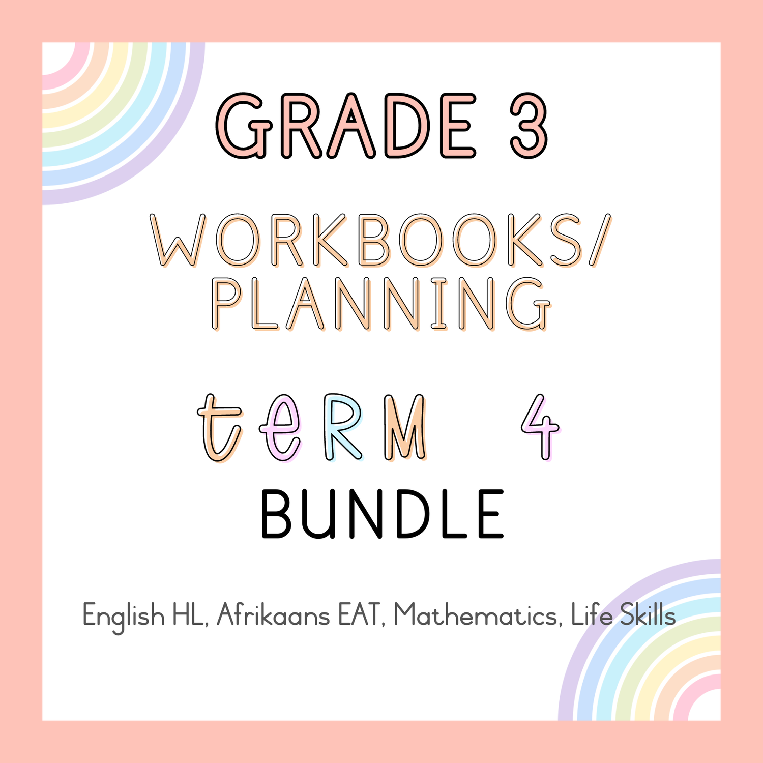 Grade 3 Workbooks and Planning Term 4 Bundle (#2024)