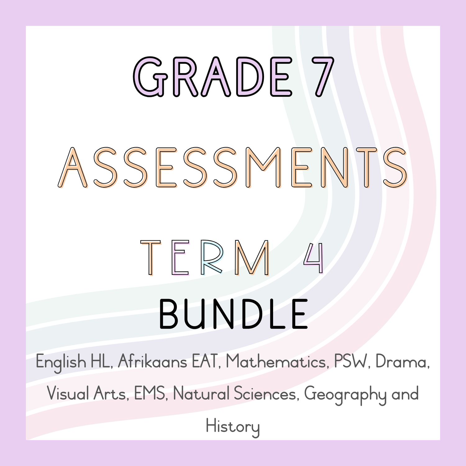 Grade 7 Assessments Term 4 Bundle (#2024)