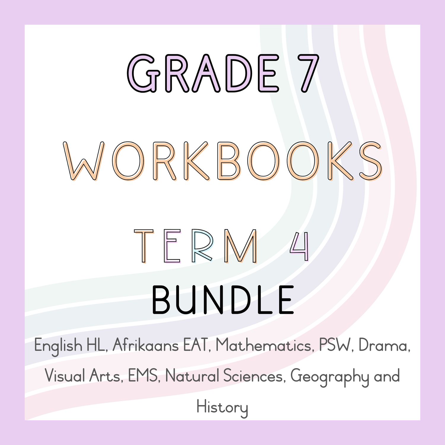 Grade 7 Workbooks Term 4 Bundle (#2024)
