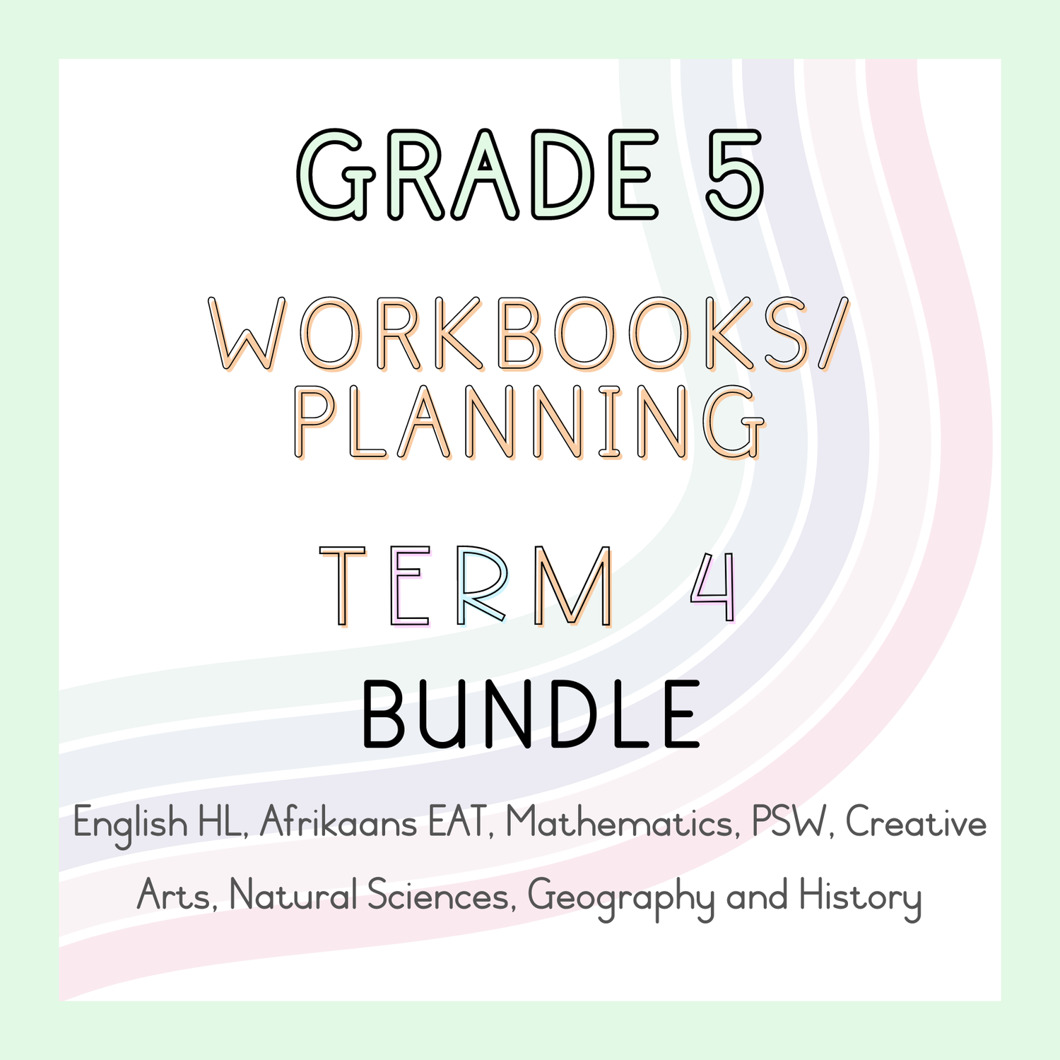 Grade 5 Workbooks and Planning Term 4 Bundle (#2024)