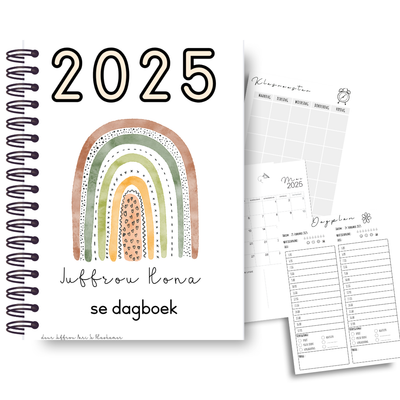 2025 BOHO REËNBOOG DAGBOEK (FISIESE DAGBOEK)