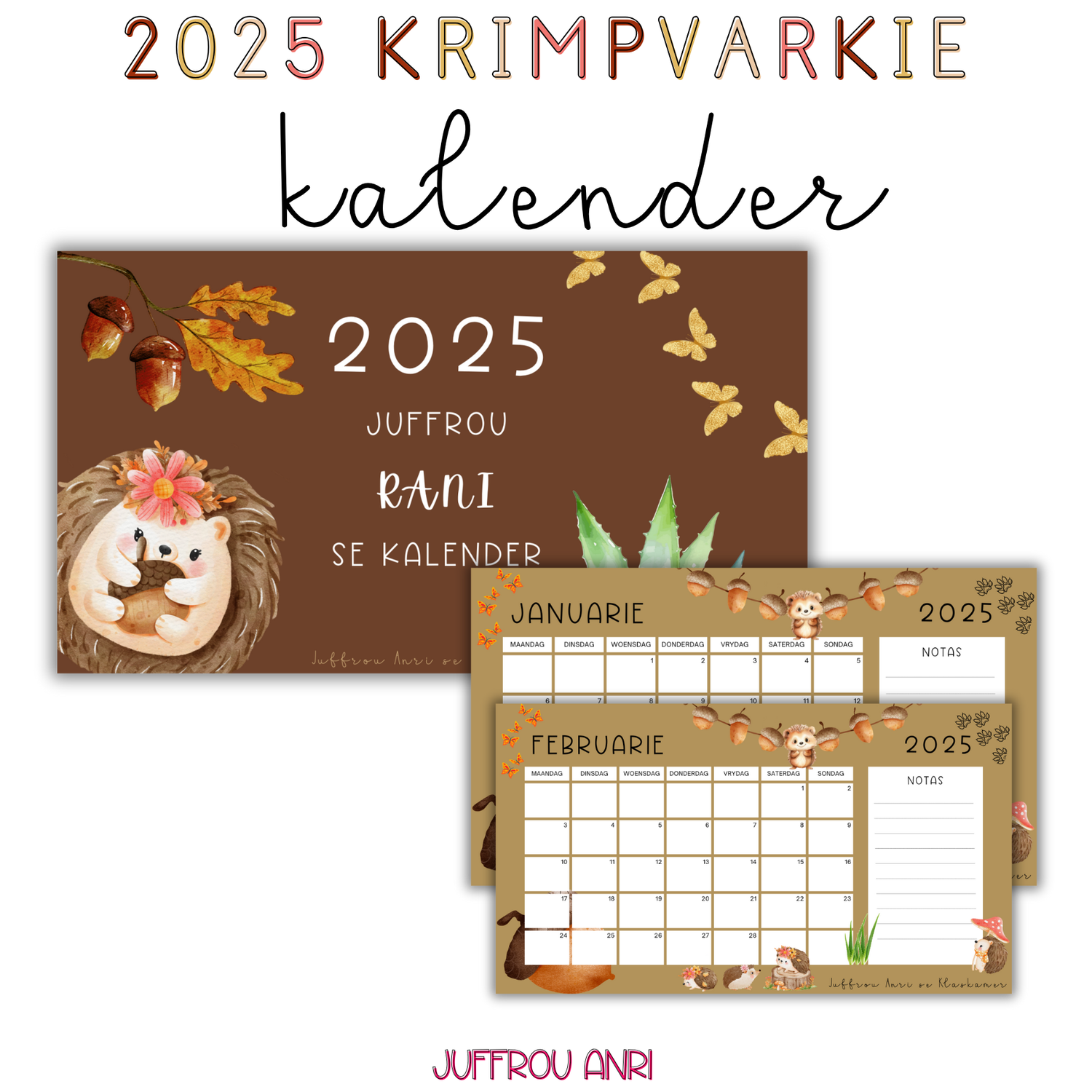 2025 KRIMPVARKIE KALENDER