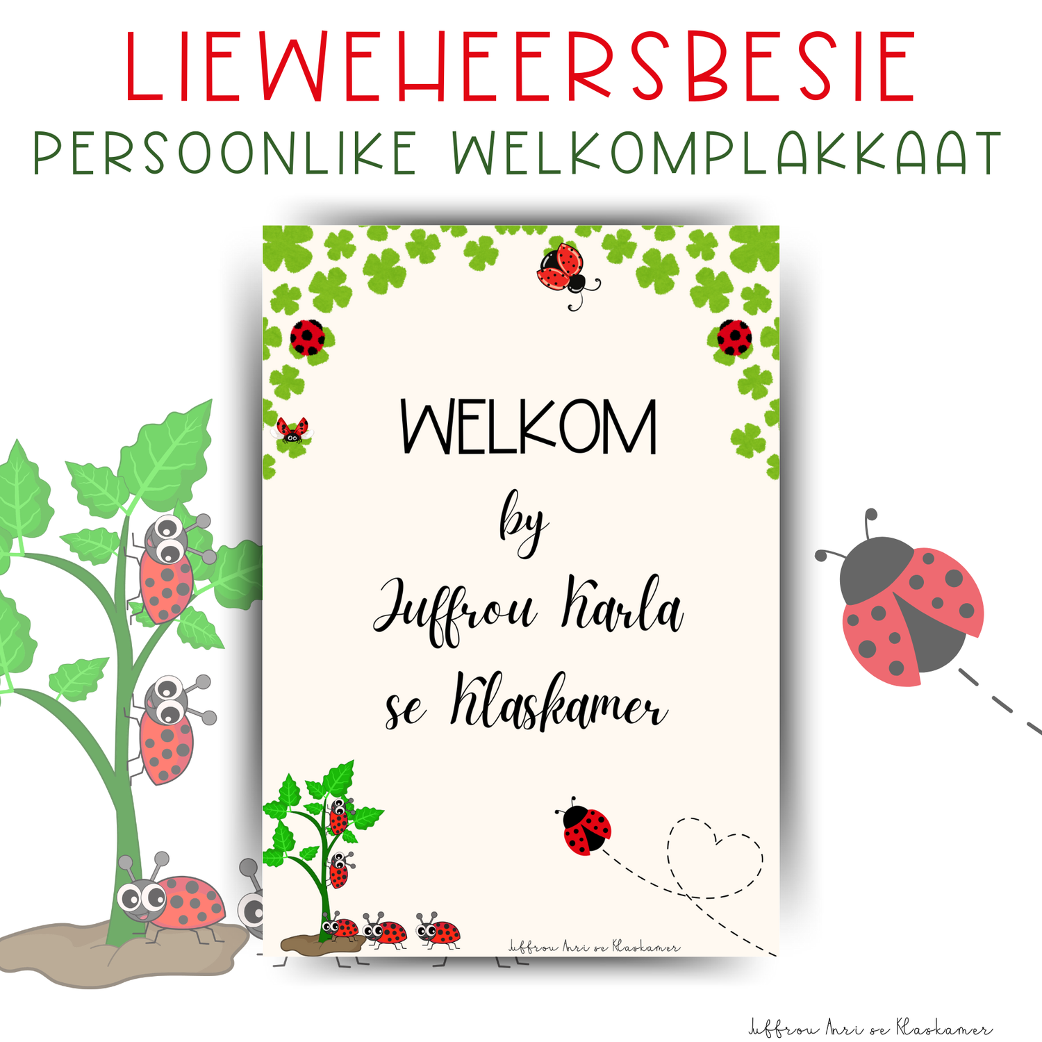 Persoonlike Welkomplakkaat - LIEWEHEERSBESIE