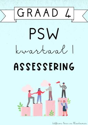 Graad 4 PSW Kwartaal 1 Assessering (#2025)