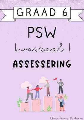 Graad 6 PSW Kwartaal 1 Assessering (#2025)