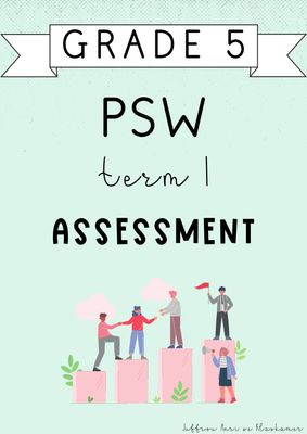 Grade 5 PSW Term 1 Assessment (#2025)