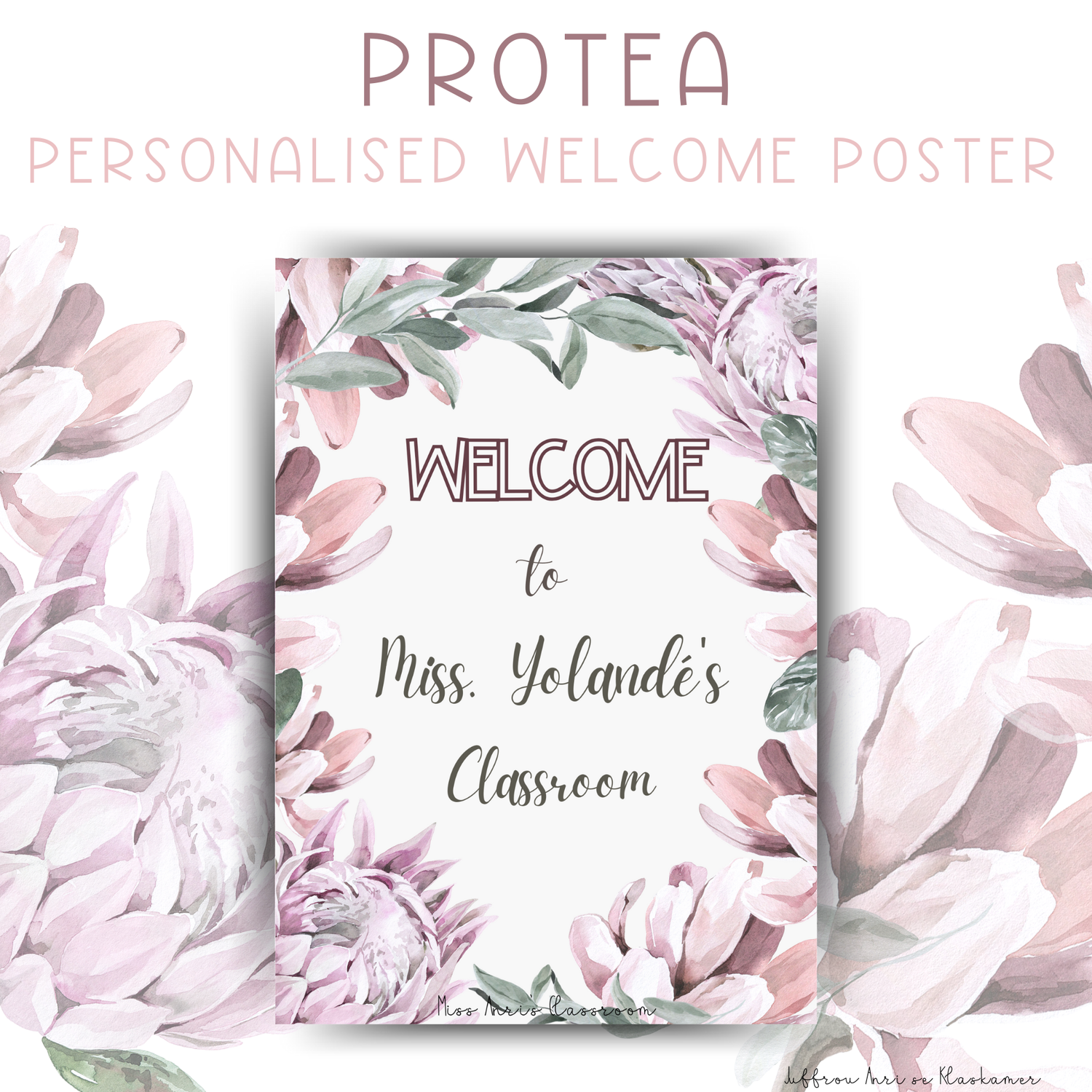 Personalised Welcome Poster - PROTEA