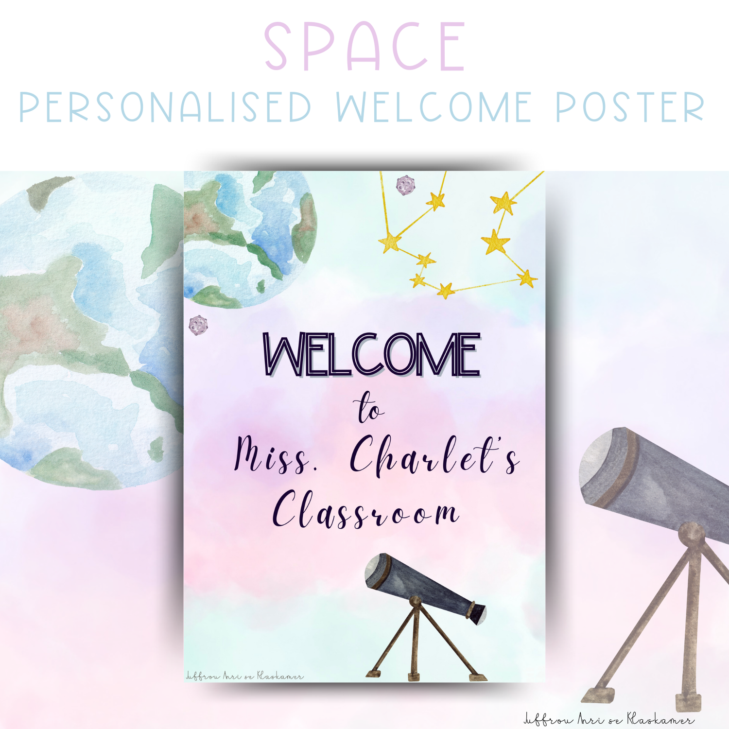 Personalised Welcome Poster - SPACE