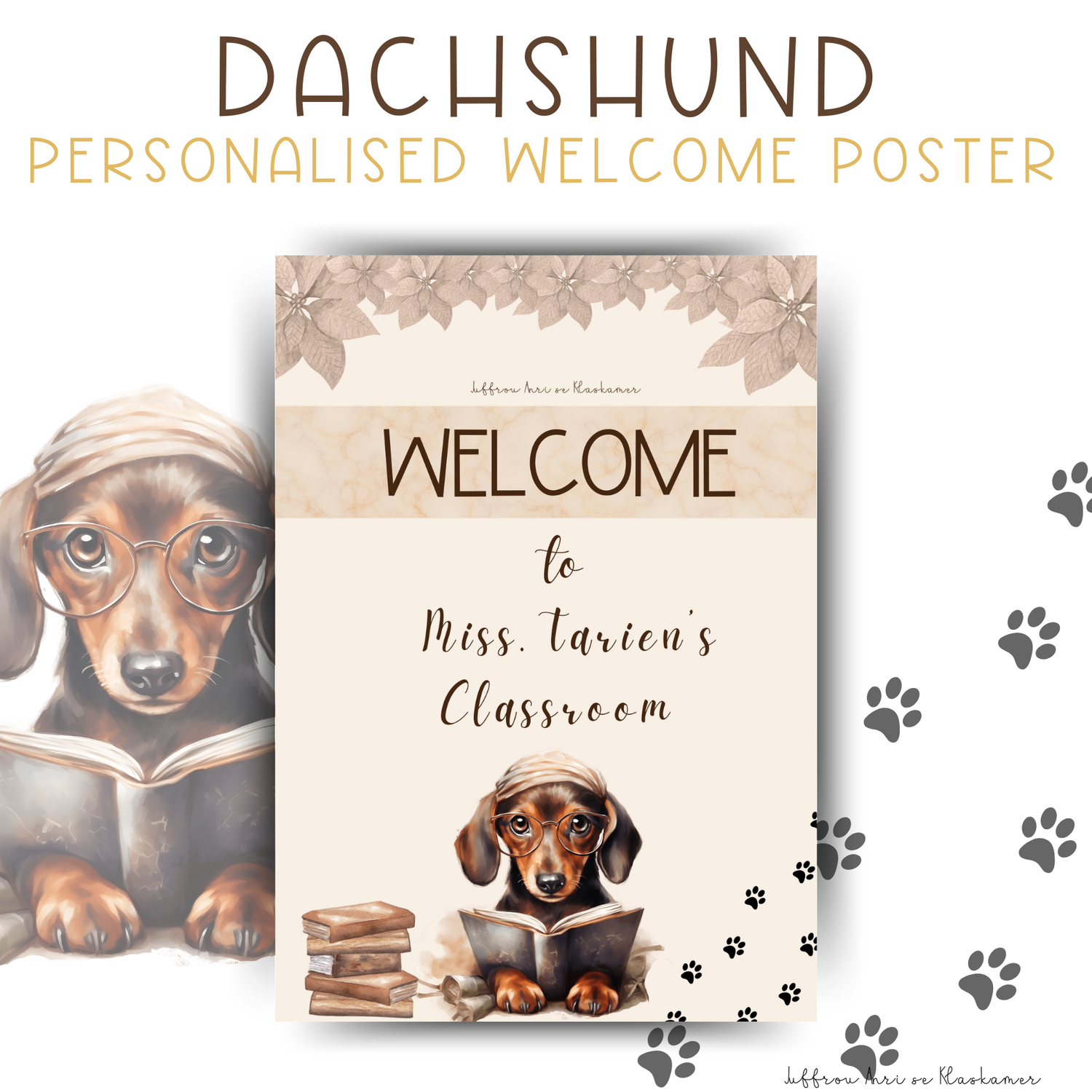 Personalised Welcome Poster - DUCHSHUND