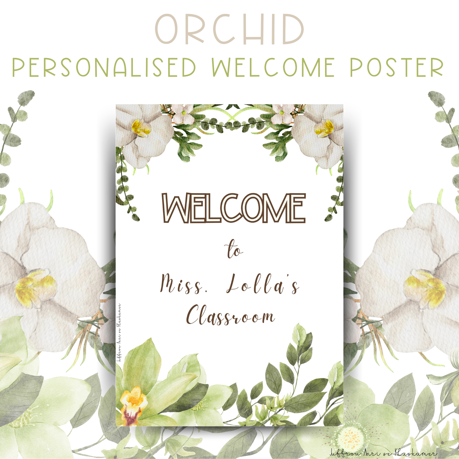 Personalised Welcome Poster - ORCHID