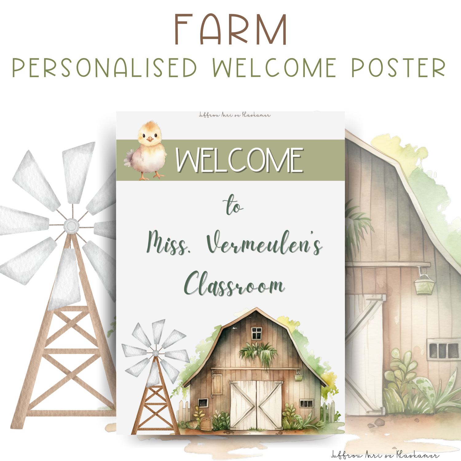 Personalised Welcome Poster - FARM