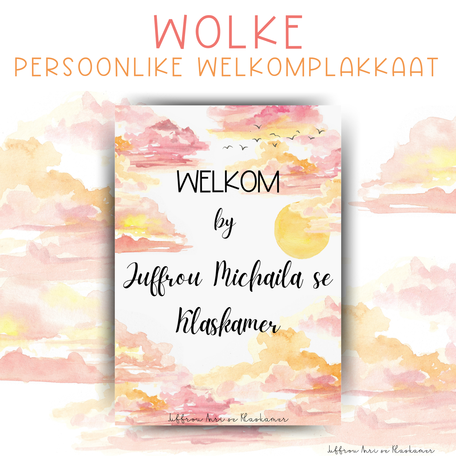 Persoonlike Welkomplakkaat - WOLKE