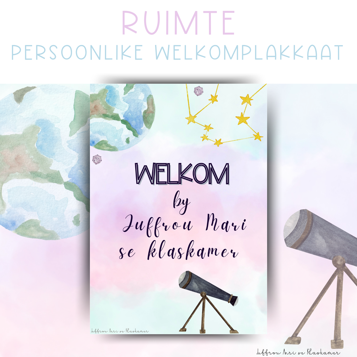 Persoonlike Welkomplakkaat - RUIMTE