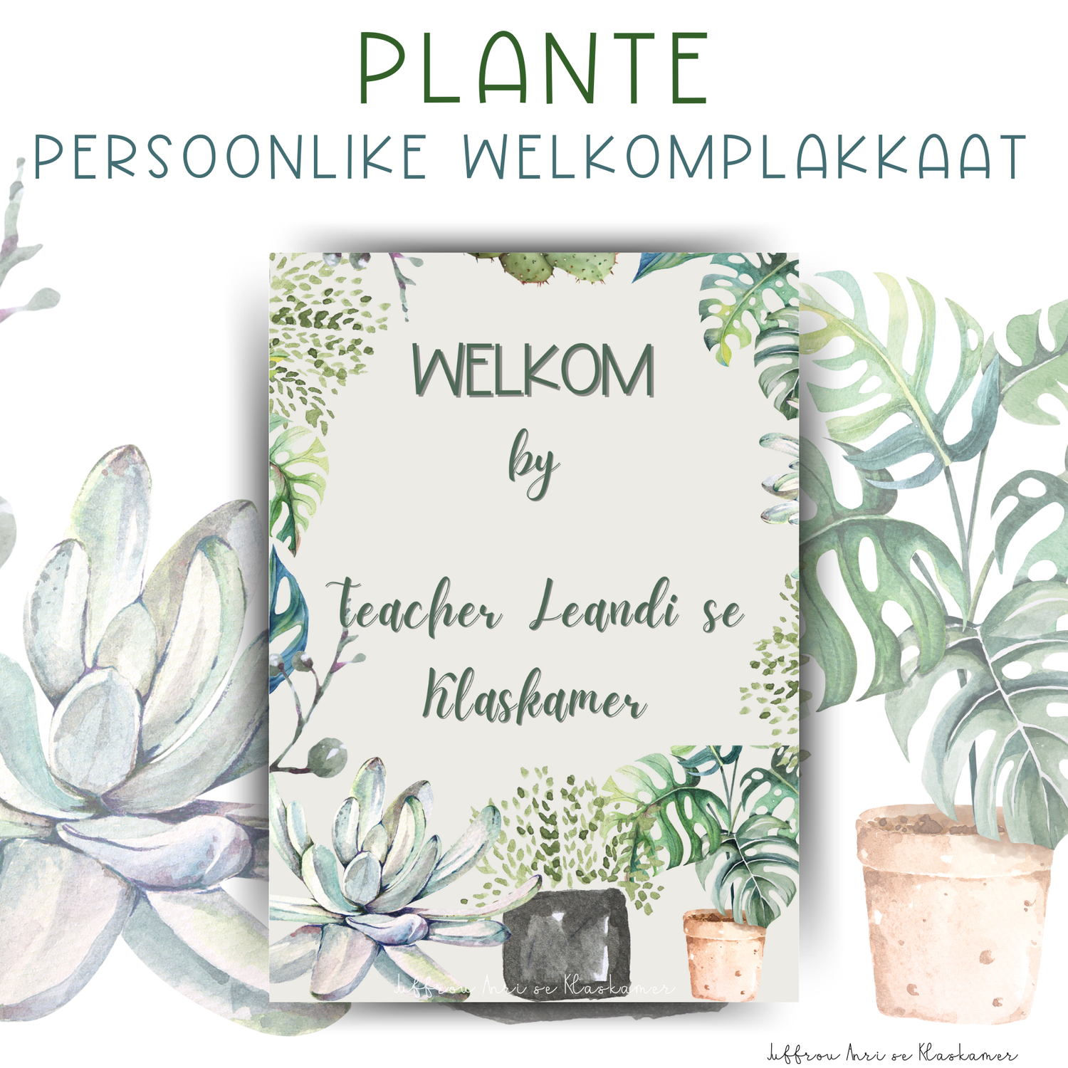 Persoonlike Welkomplakkaat - PLANTE