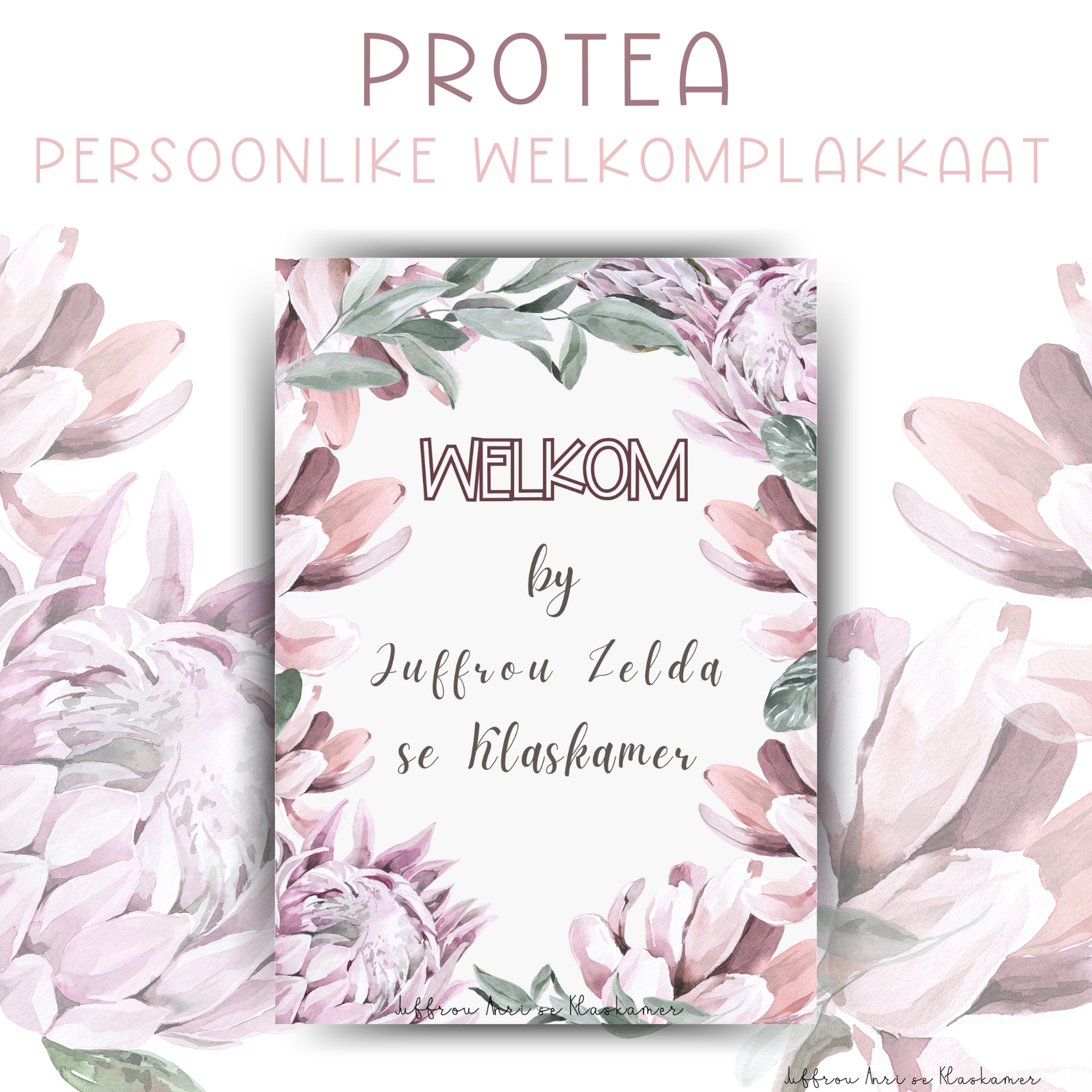 Persoonlike Welkomplakkaat - PROTEA