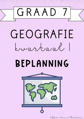 Graad 7 Geografie Kwartaal 1 Beplanning (#2025)
