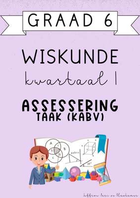 Graad 6 Wiskunde Kwartaal 1 Assessering [Taak(KABV)] (#2025)