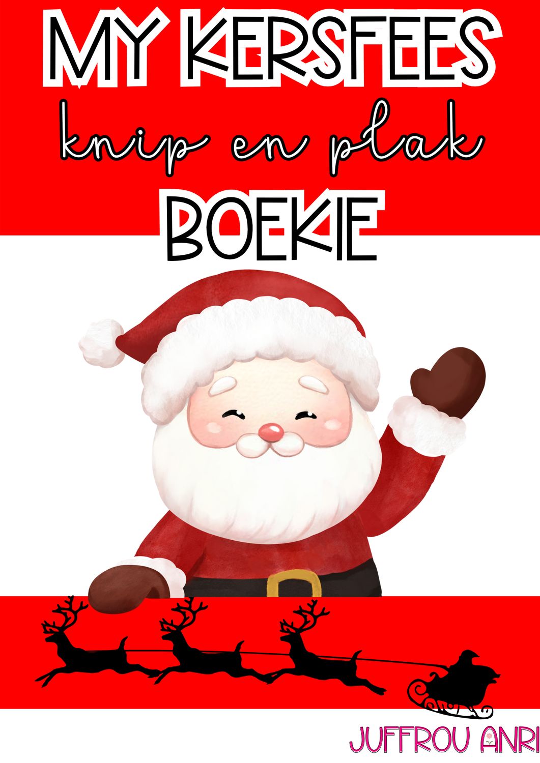 My Kersfees knip en plak Boekie