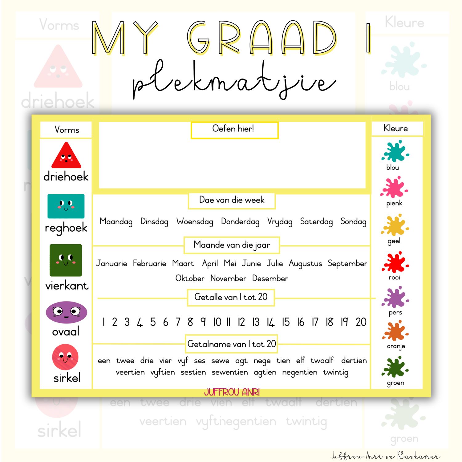 My Graad 1 Plekmatjie (#2025)