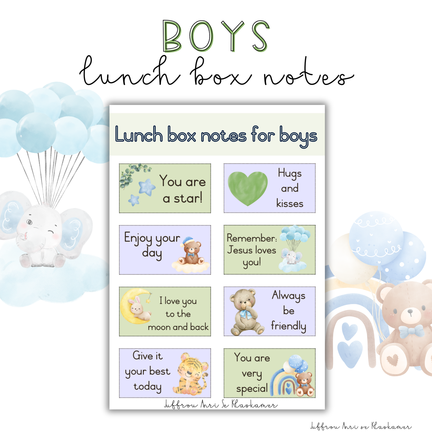 Lunch box notes - BOYS