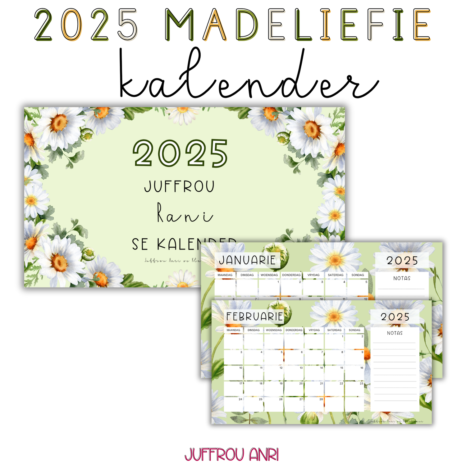 2025 MADELIEFIE KALENDER