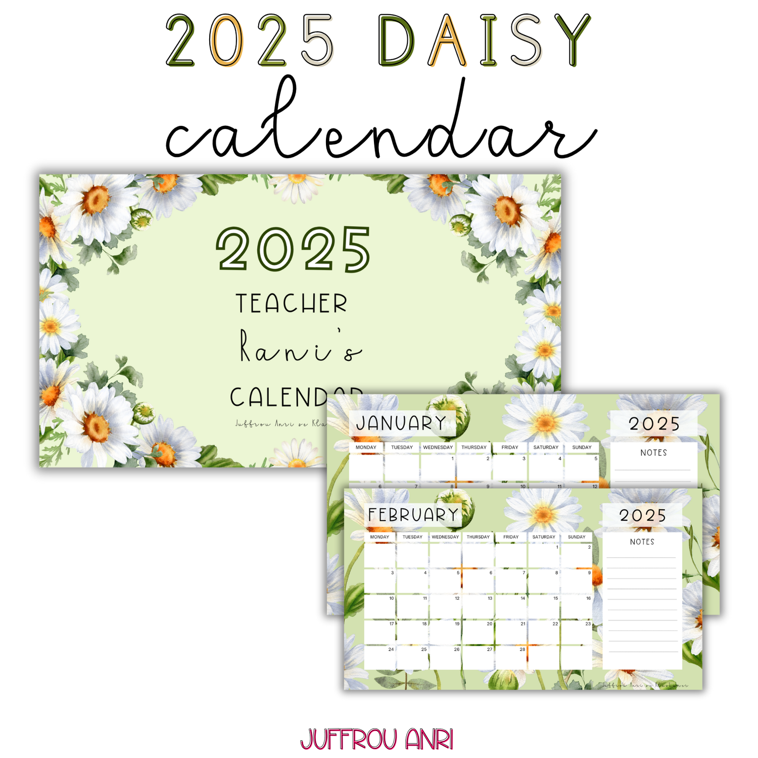 2025 DAISY CALENDAR