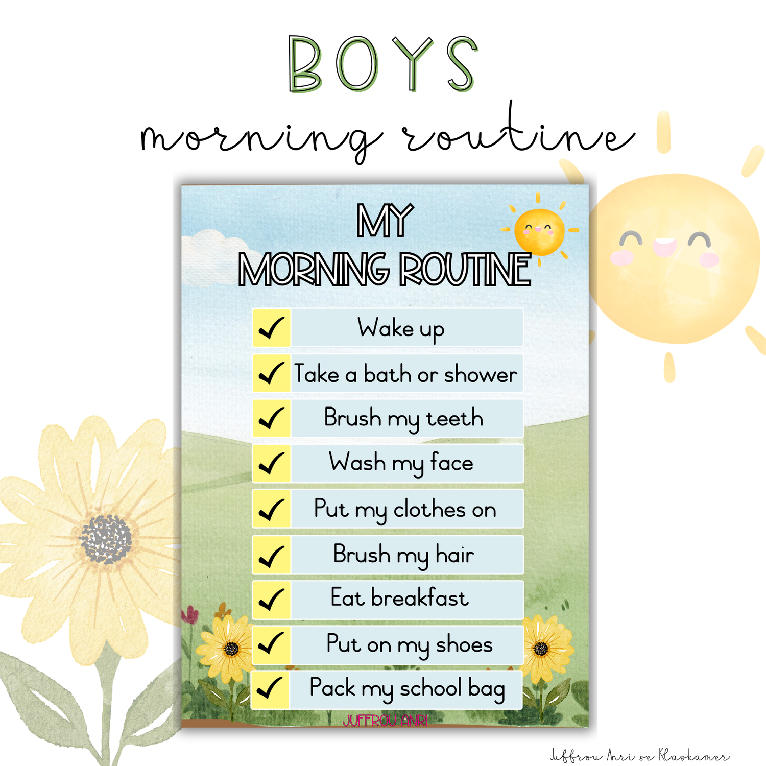 Morning routine - BOYS