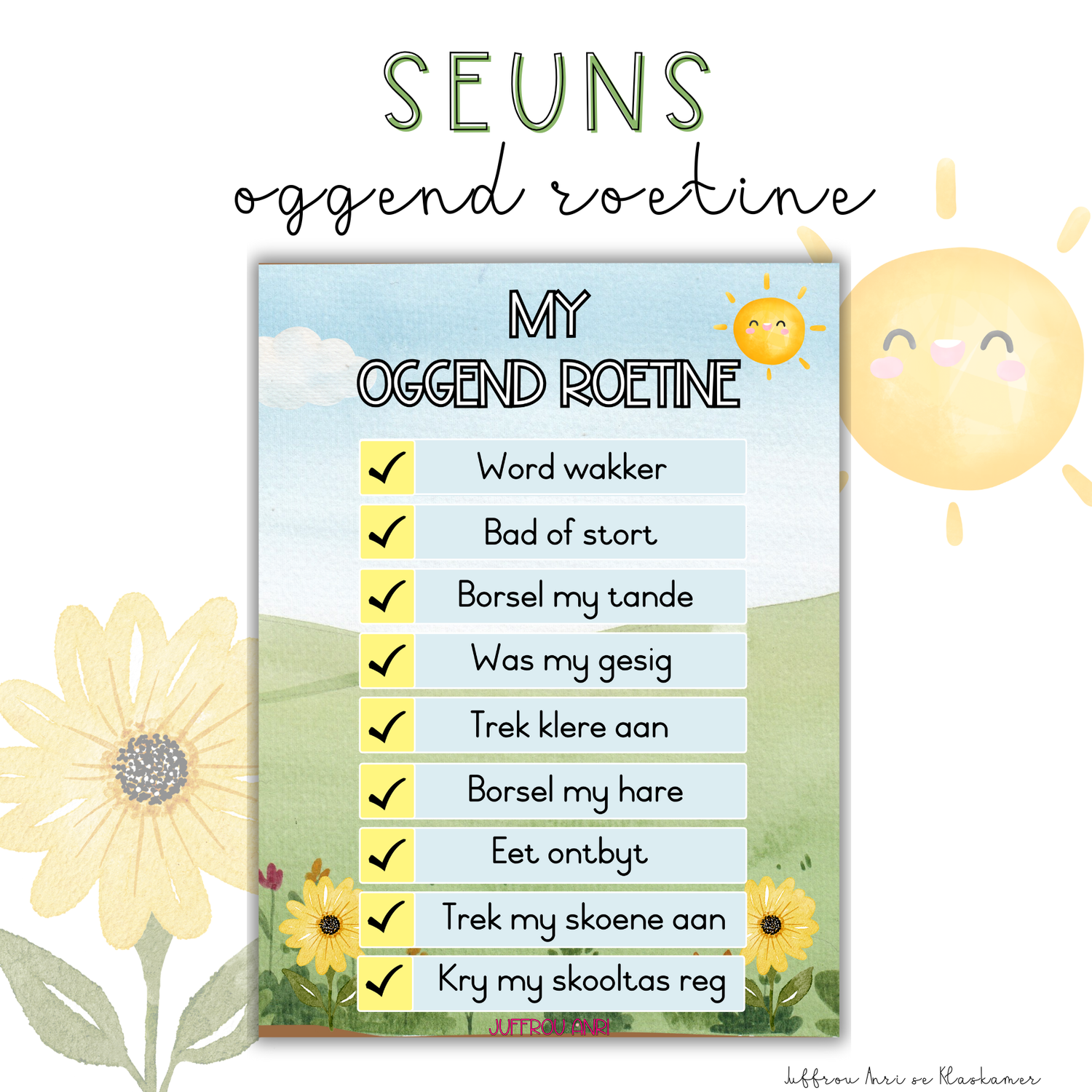 Oggend roetine - SEUNS