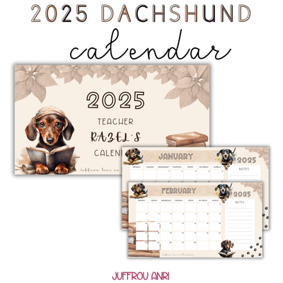 2025 DACHSHUND CALENDAR