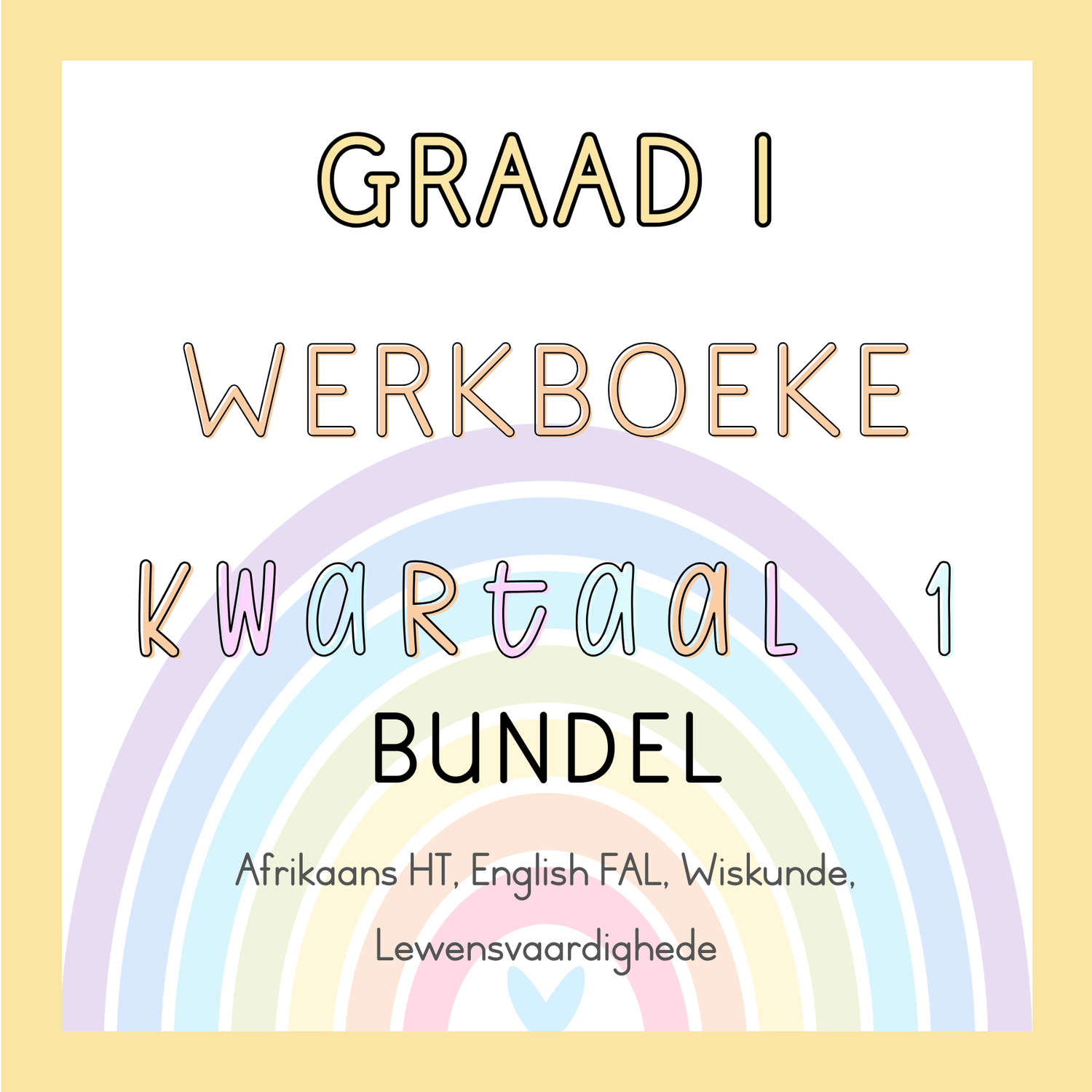 Graad 1 Werkboeke Kwartaal 1 Bundel (2025)