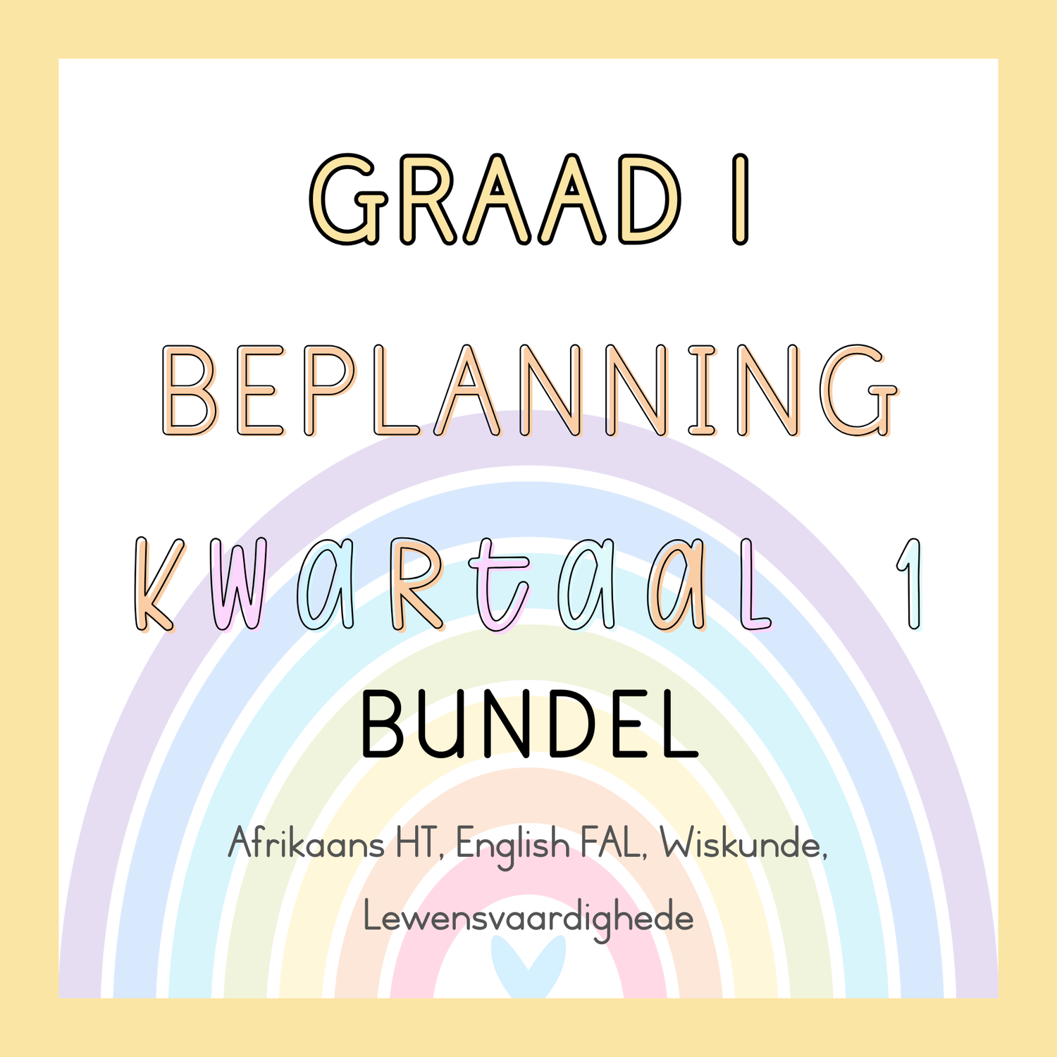 Graad 1 Beplanning Kwartaal 1 Bundel (2025)