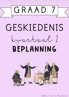 Graad 7 Geskiedenis Kwartaal 2 Beplanning (#2025)