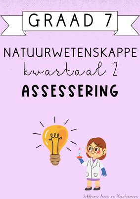 Graad 7 Natuurwetenskappe Kwartaal 2 Assessering [Toets] (2025)