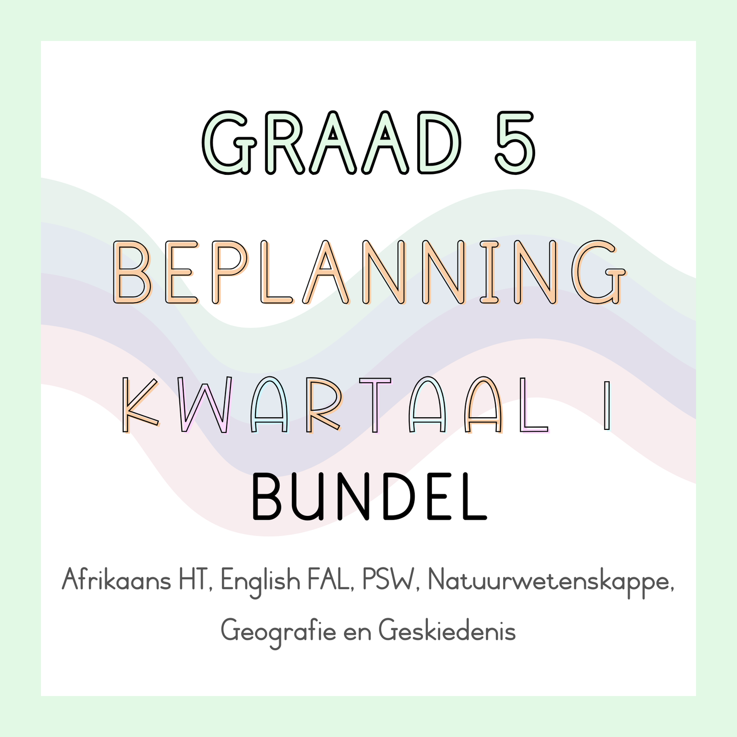 Graad 5 Beplanning Kwartaal 1 Bundel (2025)