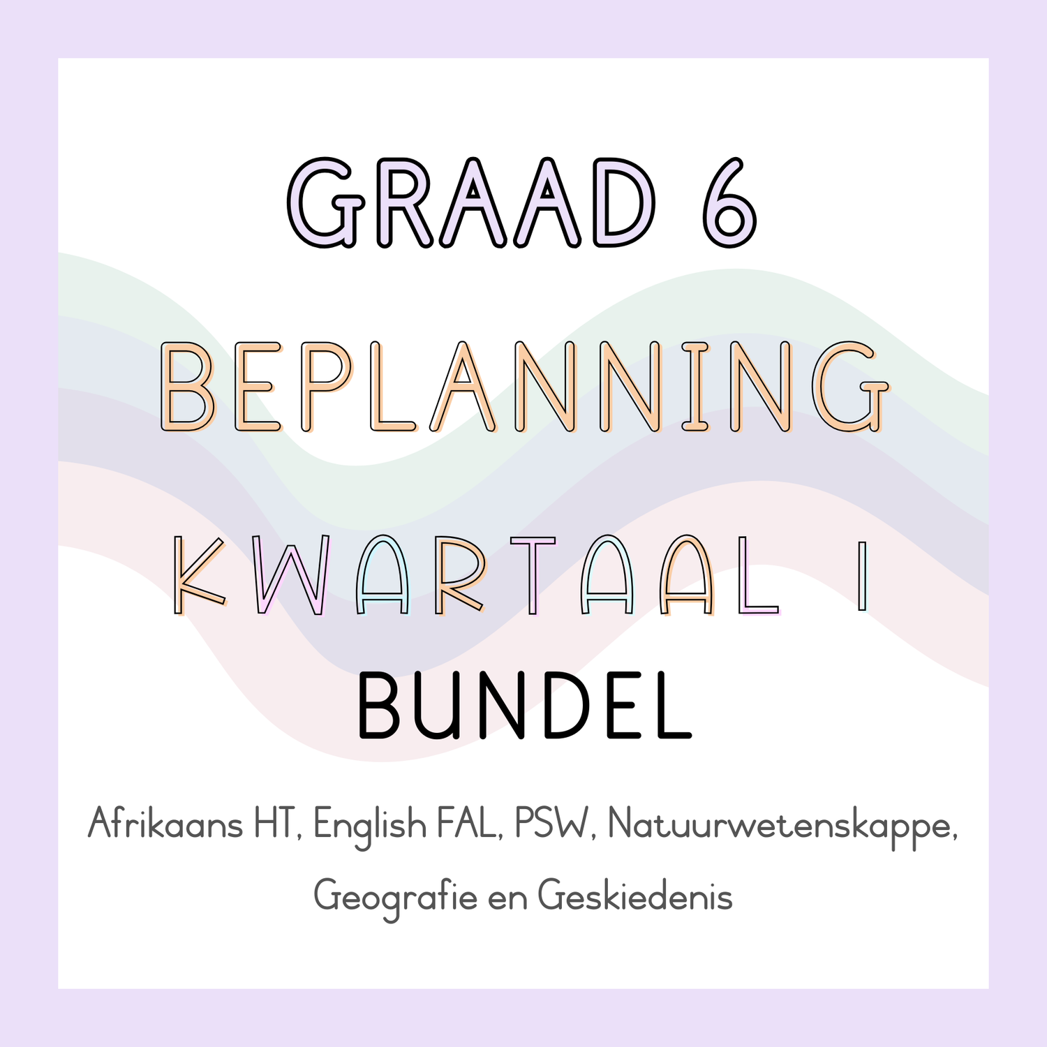 Graad 6 Beplanning Kwartaal 1 Bundel (2025)