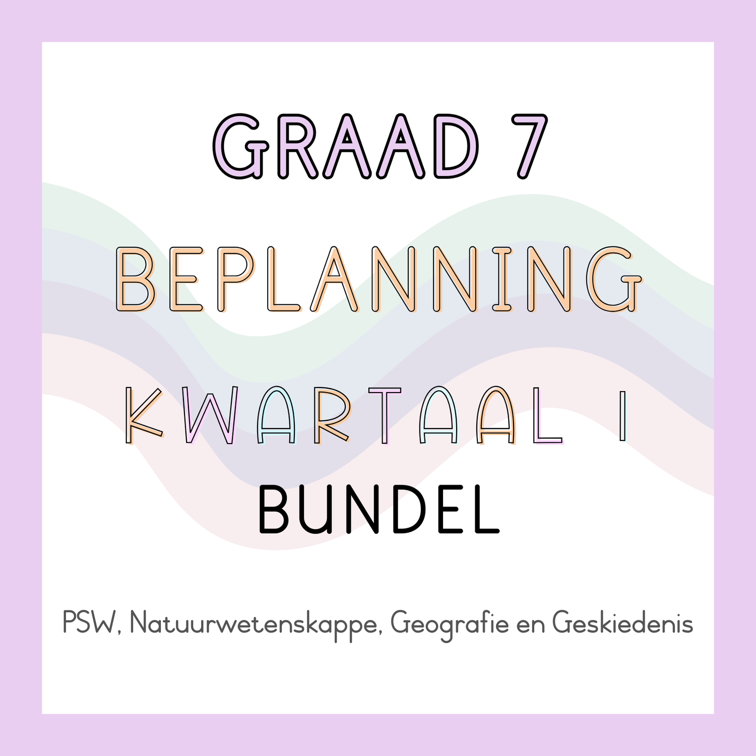 Graad 7 Beplanning Kwartaal 1 Bundel (2025)