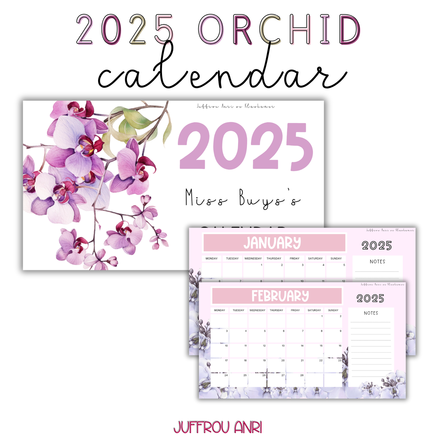 2025 ORCHID CALENDAR