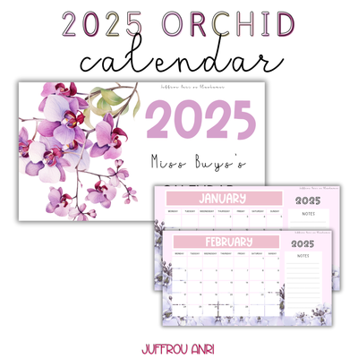 2025 ORCHID CALENDAR