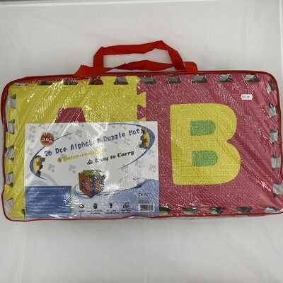 Alphabet Puzzle Mat with 26 soft foam letter tiles for kids’ floor play

