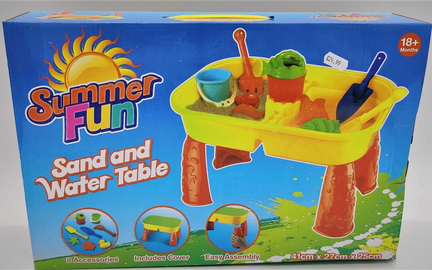 Plastic Sand And Water Table With Cover And 8 Accessories Shop Bambis Toy Shop