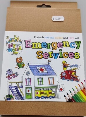 Emergency Services Cut Out Colour and Play Set