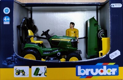 Bruder 62104 John Deere Ride on Mower with Figure