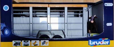 Bruder 2227 Livestock Trailer with Cow