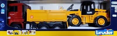 Bruder 02752 MAN TGA Construction Truck with Articulated Loader – 1:16 Scale Model

