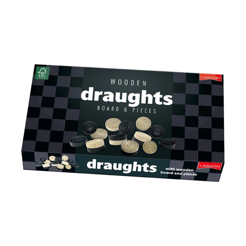 Lagoon Wooden Draughts Set